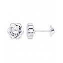 PENDIENTES DE PLATA CHATON FLOR CHICA