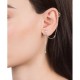 pendientes plata de ley cadena earcuff 