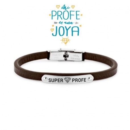 PULSERA DE CUERO SUPER PROFE