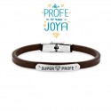 PULSERA DE CUERO SUPER PROFE