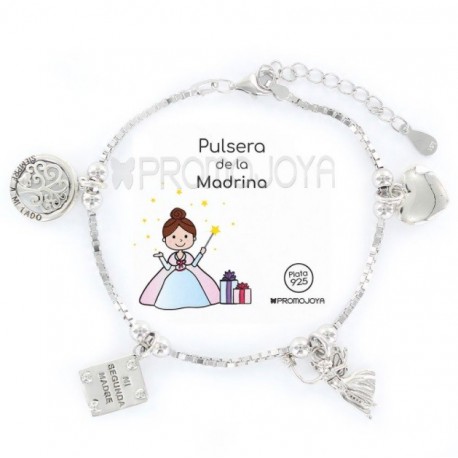 pulsera de plata Madrina