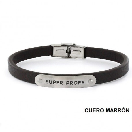 PULSERA DE CUERO SUPER PROFE