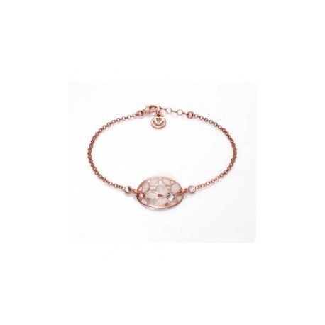 PULSERA PLATA CHAPADO ROSA ESMALTE SWR SRA JEWELS