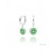 PENDIENTES DE PLATA P/VERDE