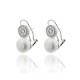 PENDIENTES DE PLATA PERLA BLANCA OMEGA