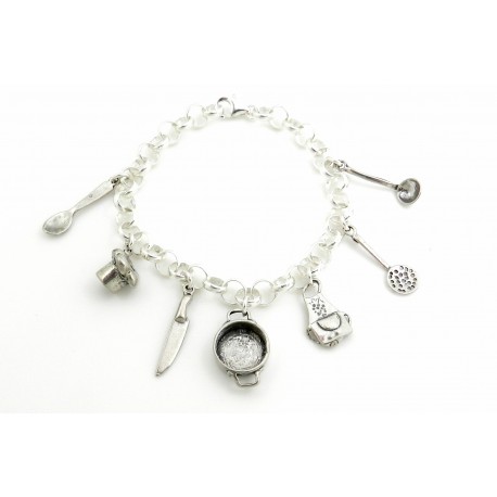 PULSERA DE PLATA COCINERA