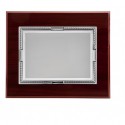 PLACA CONMEMORATIVA 23X19 MADERA, PLACA ALUM 16X12