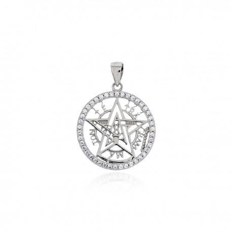 colgante de plata de ley tetragramaton