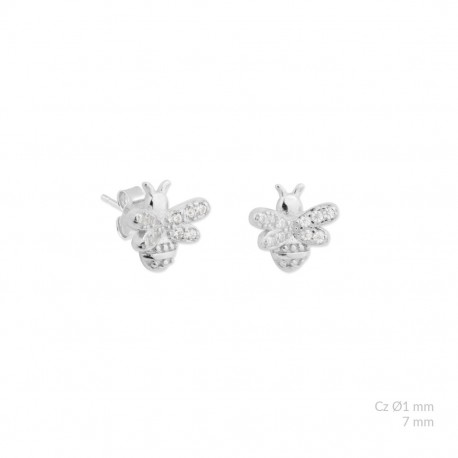 PENDIENTES DE PLATA DE LEY ABEJA