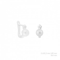 PENDIENTES DE PLATA PERLA Y FLOR