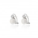 PENDIENTES DE PLATA RODIAD PERLA BLANCA 