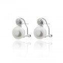 PENDIENTES DE PLATA PERLA BLANCA