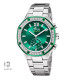 RELOJ LOTUS SRA ACERO CIRC. ESF. VERDE