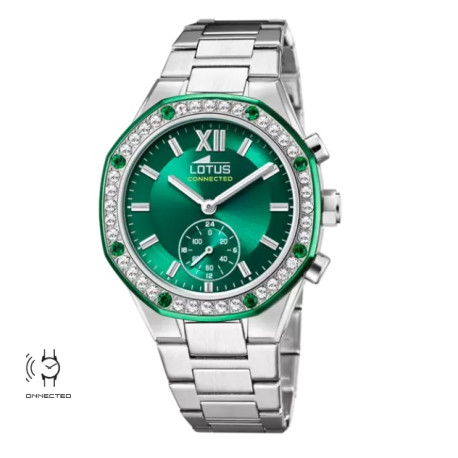 RELOJ LOTUS SRA ACERO CIRC. ESF. VERDE