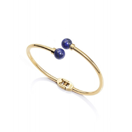 pulsera  acero bisagra con lapislazuli 