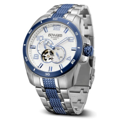 RELOJ AUTOMATICO DUWARD DE ACERO CON IP AZUL 