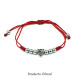 PULSERA OFICIAL ACERO SEVILLA FC BOLAS Y MACRAMÉ R