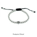 PULSERA OFICIAL SEVILLA FC ACERO Y MACRAMÉ