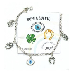 PULSERA DE PLATA DE LA SUERTE 