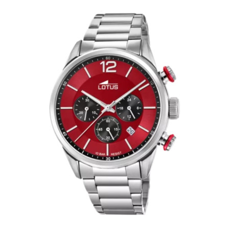 RELOJ DE HOMBRE LOTUS CHRONO CON ESFERA ROJA 18688