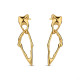 Pendientes de acero 316 chapado oro 18 kt rombo