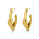 Pendientes de acero 316 chapado oro 18 kt aro