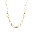 Collar de acero 316 chapado 18 kt 45 +5 cm waterpr