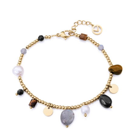 PULSERA DE ACERO IP DORADO