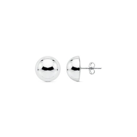 PENDIENTES DE PLATA 1/2 BOLA 16 MM.